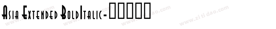 Asia Extended BoldItalic字体转换